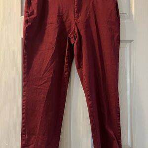 a.n.a Women's Deep Red Straight Leg Pants